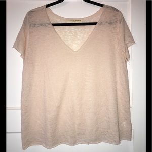 Project Social T Textured-Knit V-Neck Short-Sleeve